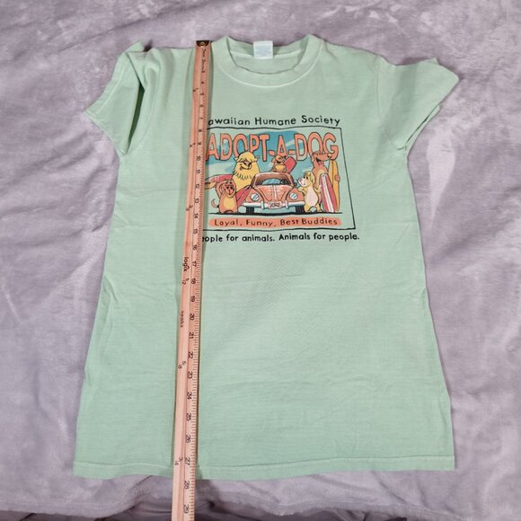 Crazy Shirts Hawaii Humane Society T Shirt Mens Small Animals Lime Dyed Green - Picture 9 of 9